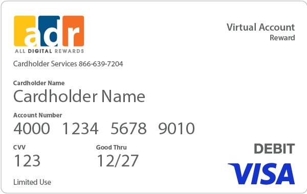 All Digital Rewards Virtual Account